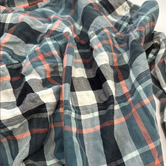 Arizona Jean Company Small Boyfriend Fit Plaid Button Down Shirt - Picture 12 of 12